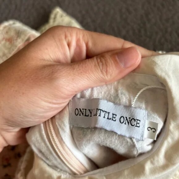 dress baby girl 3 cream orange floral‎ classic flowy vintage - Picture 5 of 7